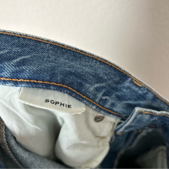 NWT SLVRLAKE Sophie Long mid-rise straight-leg organic jeans in Forget Me Not - Picture 7 of 8